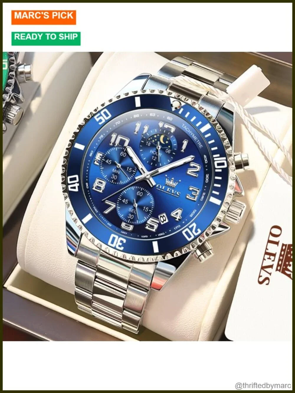 Luxury Stainless Steel Men's Day Date Quartz Dress Watch Luminous